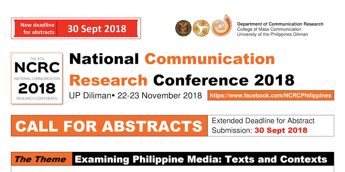 National Communication Research Conference 2018 Call for Papers ...