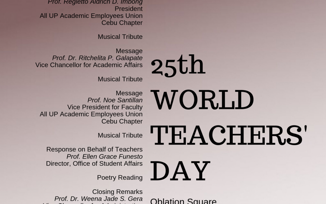 UP Cebu Celebrates 25th World Teachers’ Day
