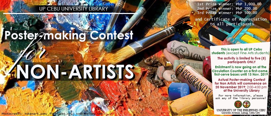 UP Cebu University Library Holds a Poster-Making Contest for Non-Artists