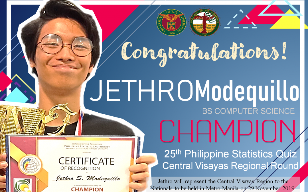 UP Cebu emerges once again as Champion and 2nd Runner-Up during the 25th Philippine Statistics Quiz – Regional Round