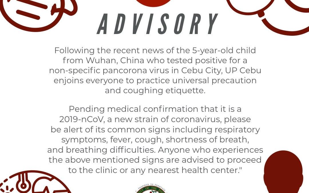 ADVISORY on New Coronavirus Strain in Cebu City