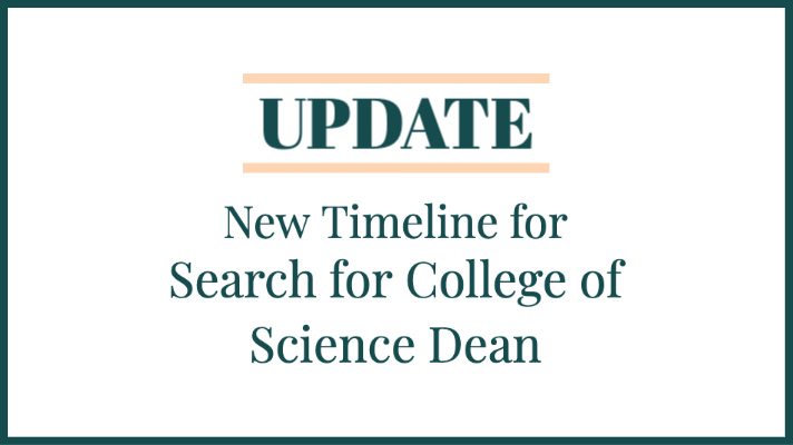 [Update] Search for the Next College of Science Dean