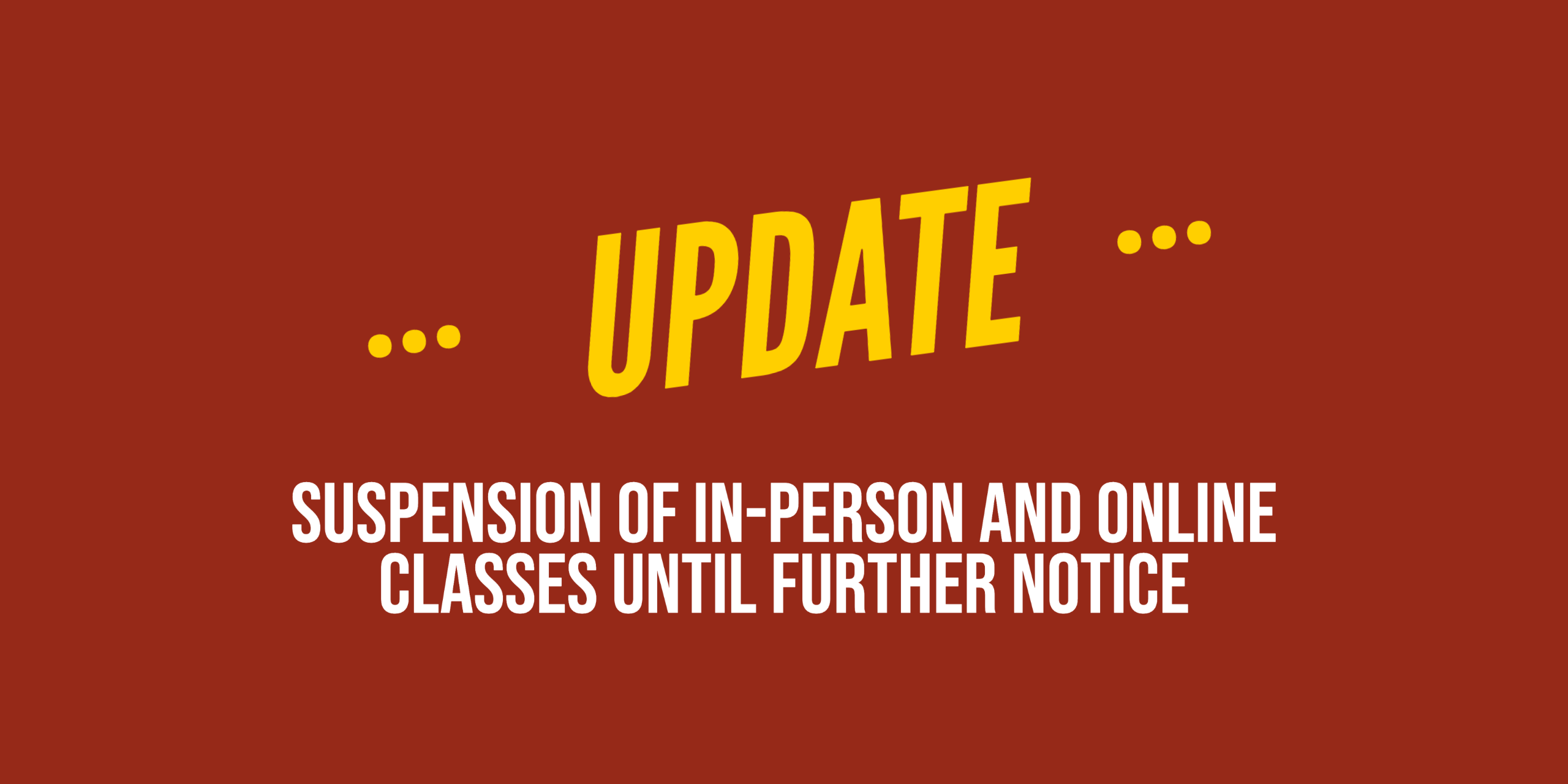 UPDATE: Suspension of Classes - University of the Philippines Cebu