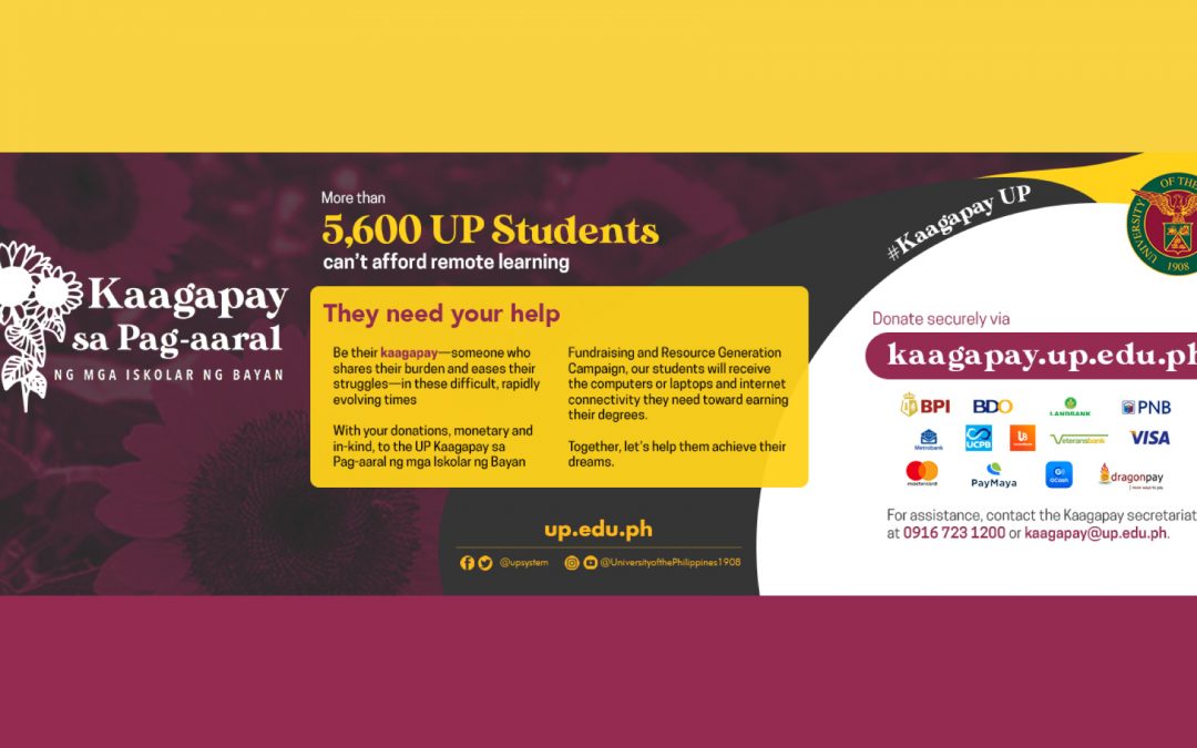 #KaagapayUP project to bring hope to financially challenged UP students