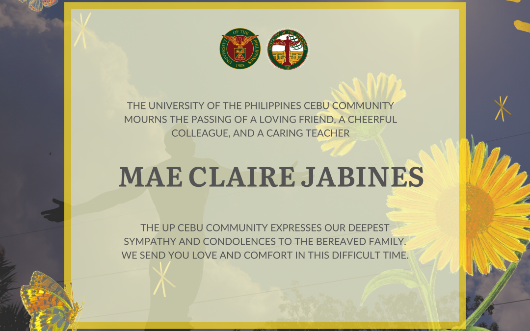 UP Cebu mourns passing of Asst. Prof. Mae Claire Jabines