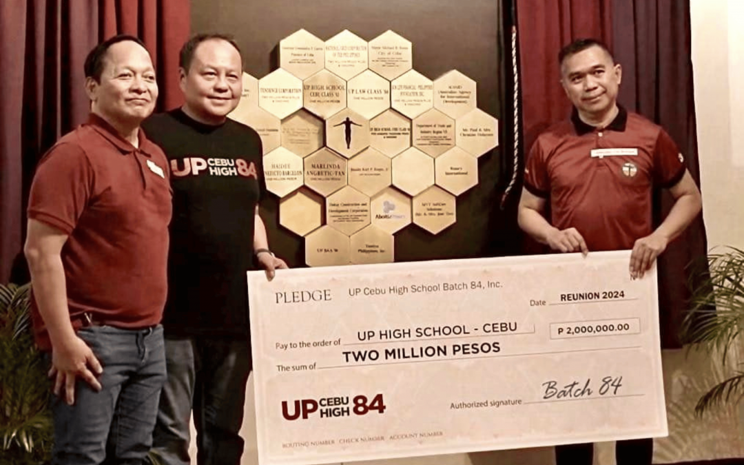 UPHS Batch ’84 donates P2 Million to UP Cebu